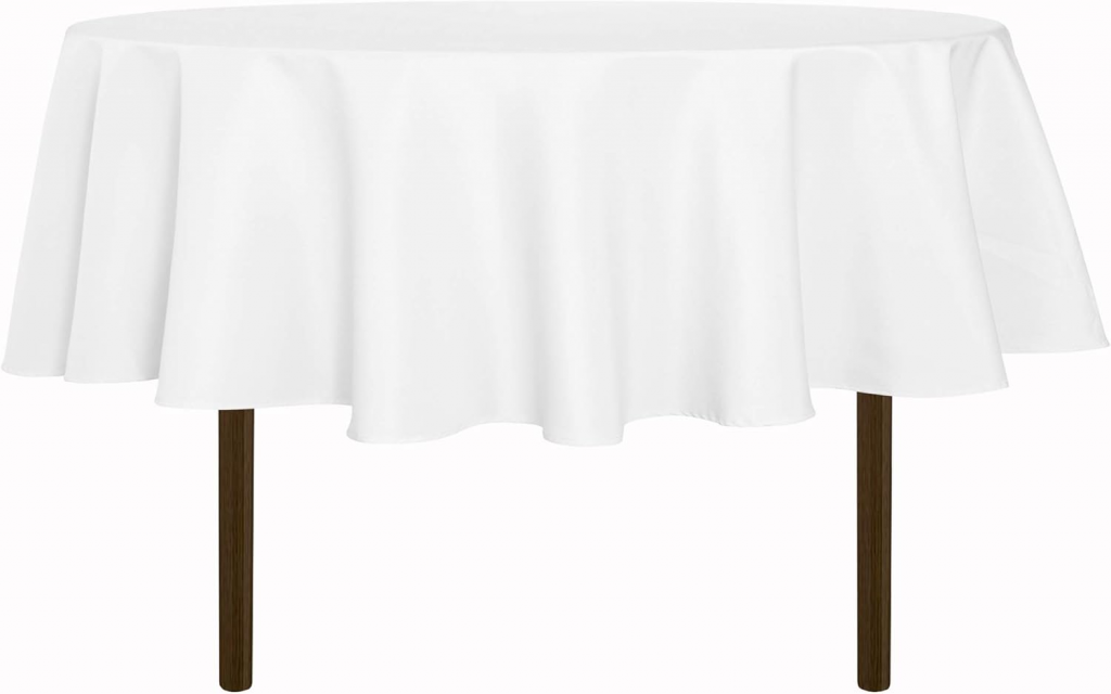White Round Tablecloth