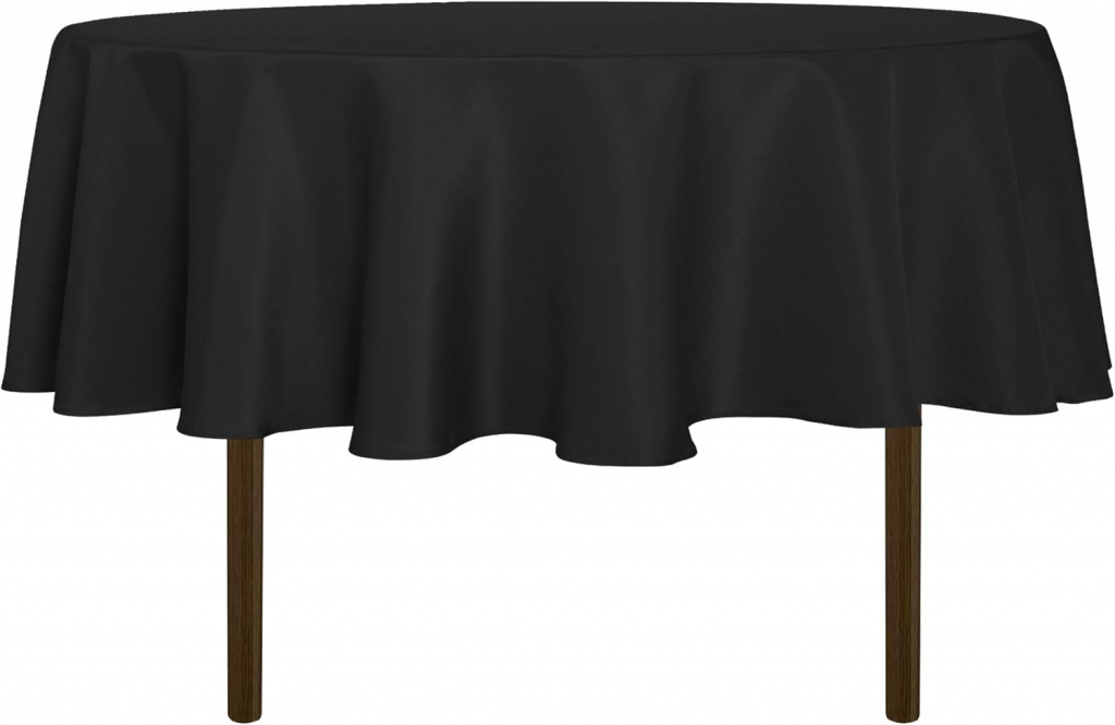 Black Round Tablecloth