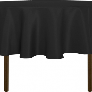 Black Round Tablecloth